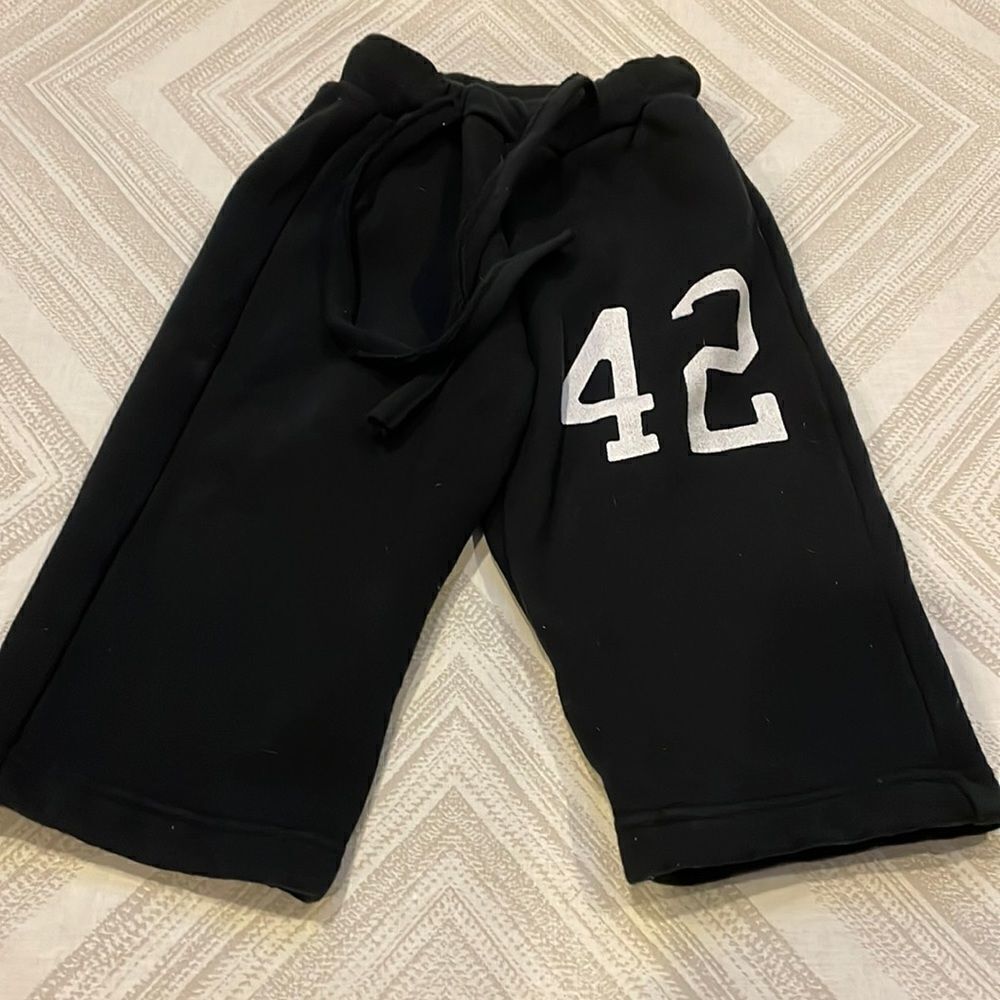 Wes & Willy Boys Black ‘42’ Tie Sweatpants